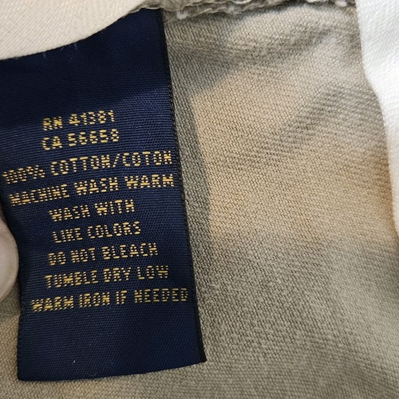 Vintage Polo Ralph Lauren Pleated Chinos 34x30 Khaki Tan Golf Pants Country Club - Picture 9 of 12